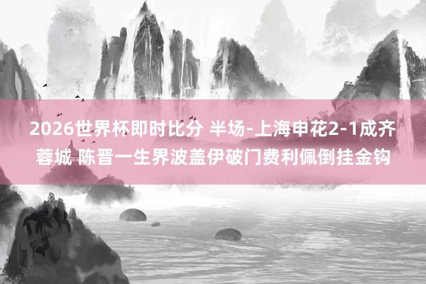 2026世界杯即时比分 半场-上海申花2-1成齐蓉城 陈晋一生界波盖伊破门费利佩倒挂金钩