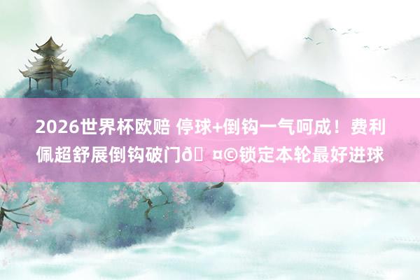 2026世界杯欧赔 停球+倒钩一气呵成!费利佩超舒展倒钩破门🤩锁定本轮最好进球