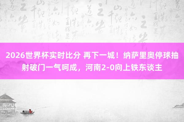 2026世界杯实时比分 再下一城！纳萨里奥停球抽射破门一气呵成，河南2-0向上铁东谈主