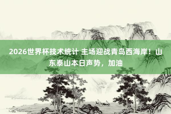 2026世界杯技术统计 主场迎战青岛西海岸！山东泰山本日声势，<a href=