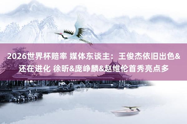 2026世界杯赔率 媒体东谈主:王俊杰依旧出色&还在进化 徐昕&庞峥麟&赵维伦首秀亮点多