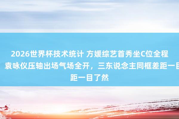 2026世界杯技术统计 方媛综艺首秀坐C位全程高冷,袁咏仪压轴出场气场全开,三东说念主同框差距一目了然