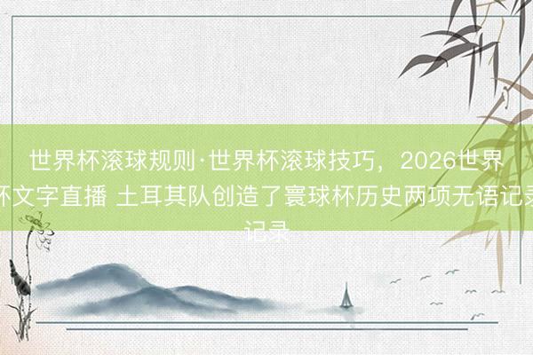 世界杯滚球规则·世界杯滚球技巧,2026世界杯文字直播 土耳其队创造了寰球杯历史两项无语记录
